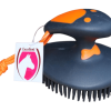 Fun rubber nop borstel oranje/zwart