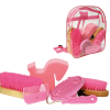 Poetsset van 7 items in Rugtas roze