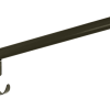 Zadelhouder 44cm rond metaal zwart