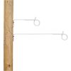 Gallagher Afstandisolator krulstaart hout 17,5cm wit
