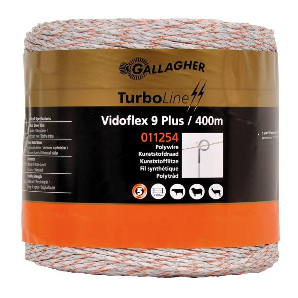 Gallagher Vidoflex 9 TurboLine Plus wit 400m