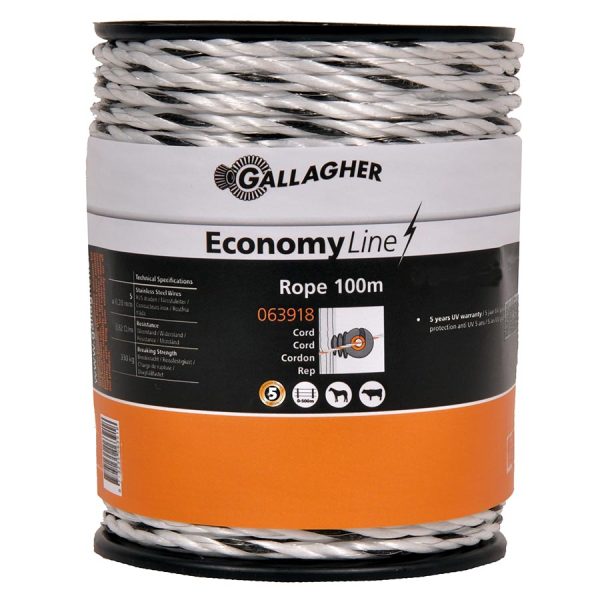 Gallagher EconomyLine cord wit 100m