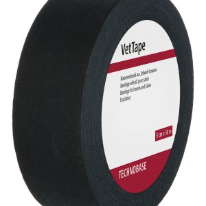 VetTape klauwverband m. Rubberlijm, zwart, 50 m