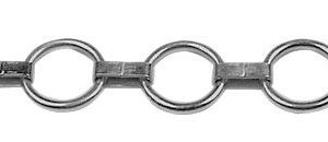 Vlakschakel-halsband met 1 ring 10x85, 6 ringen 8x50